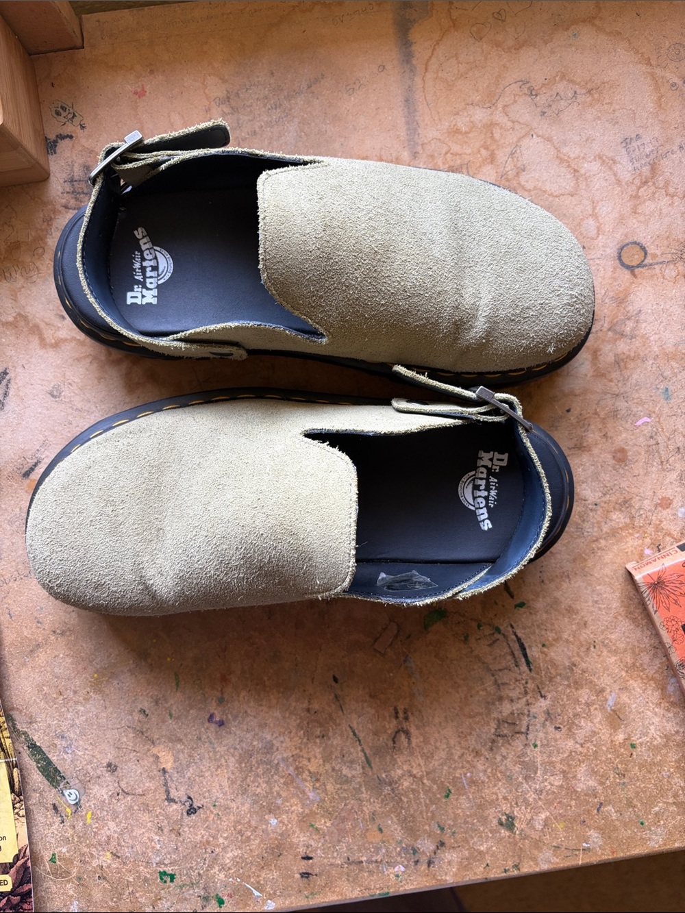 Dr Martens ZebZag Mules, sage green - Picture 4 of 4